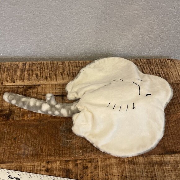STINGRAY PLUSH Stuffed Animal Plush Toy Gray White Polka Dots - Picture 7 of 9